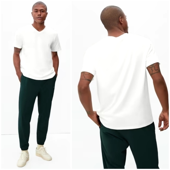 NWOT Everlane Uniform Mens Size XXL White V-Neck Organic Cotton Short Sleeve Tee - Picture 1 of 7